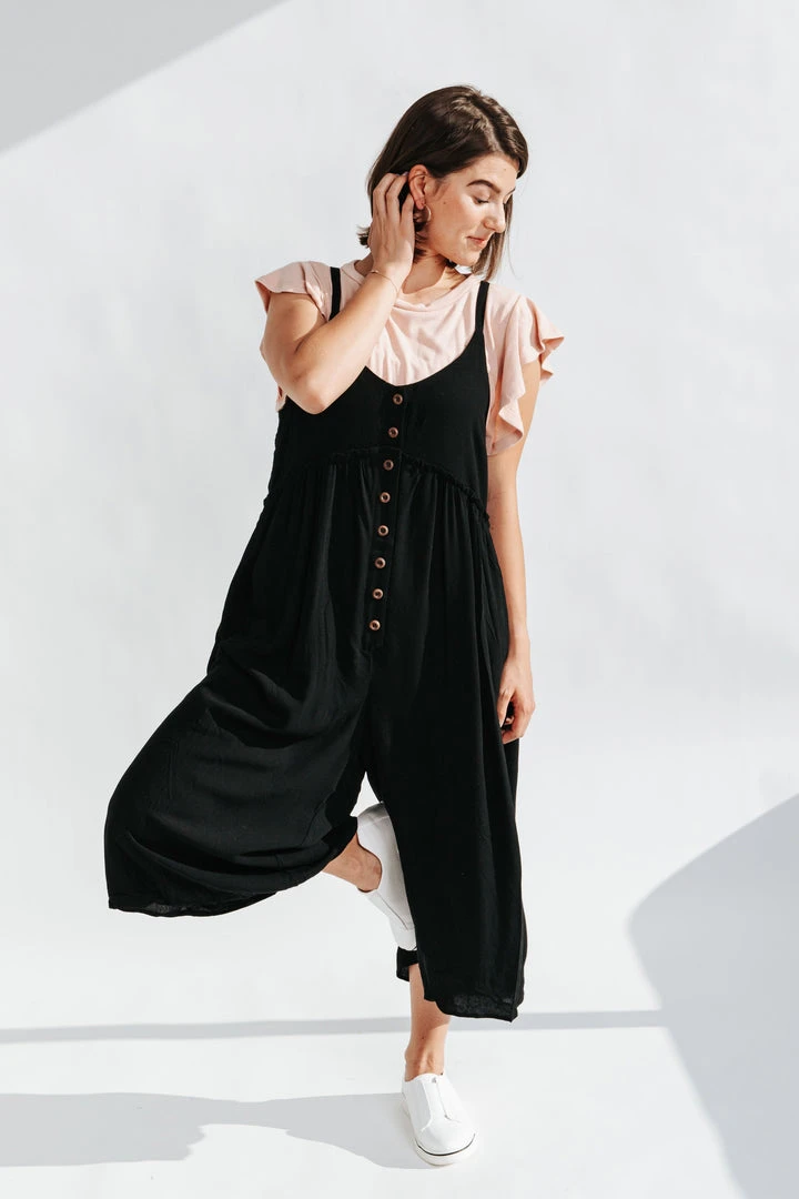 Piper & Scoot Bottoms + Jumpsuits The Patrick Tank Jumpsuit In Black