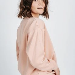 Piper & Scoot The Malibu Athletics Pullover In Blush Tops