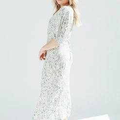 Piper & Scoot Dresses The Ridley Floral Maxi Dress In Cream