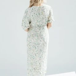 Piper & Scoot Dresses The Ridley Floral Maxi Dress In Cream