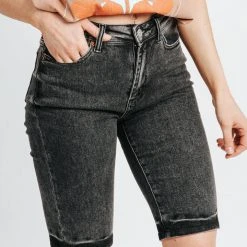 Piper & Scoot The Raydon Bermuda Shorts In Acid Black Bottoms + Jumpsuits