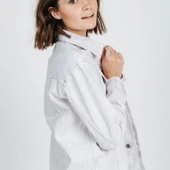 Piper & Scoot Tops The Packer Denim Jacket In Lavender