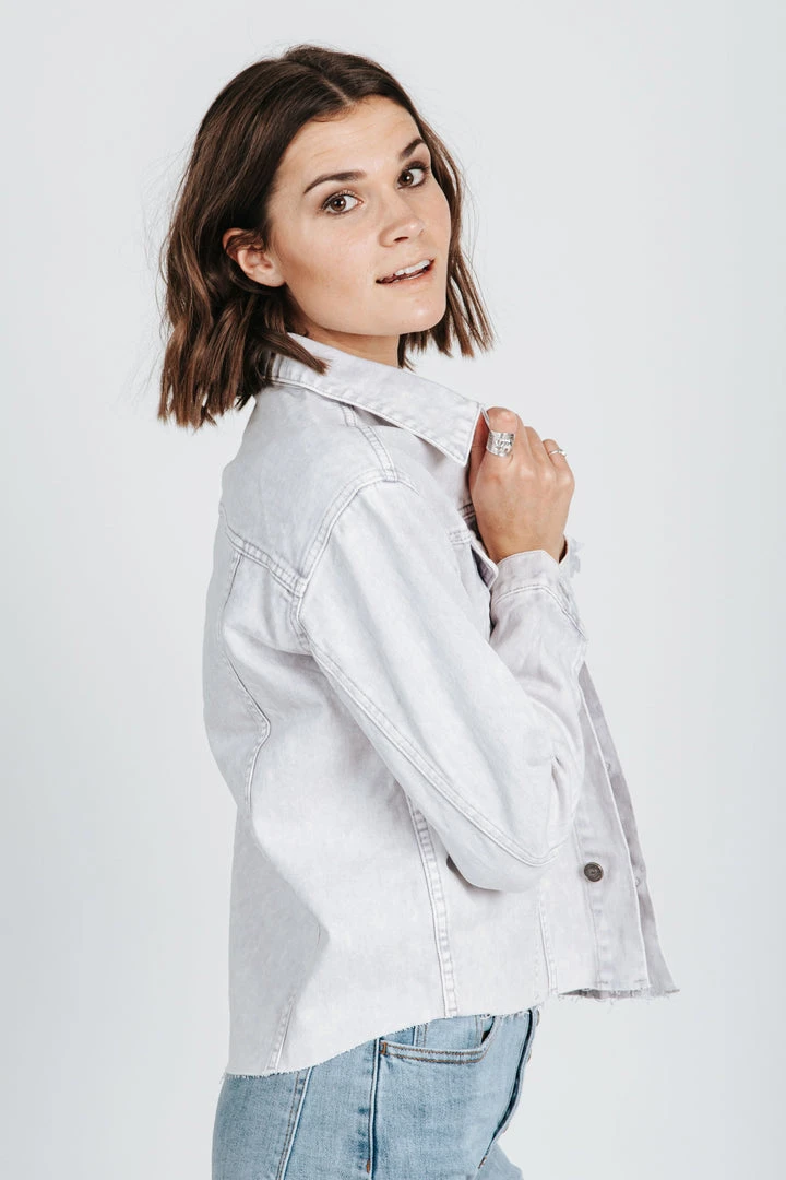 Piper & Scoot Tops The Packer Denim Jacket In Lavender