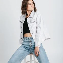 Piper & Scoot Tops The Packer Denim Jacket In Lavender