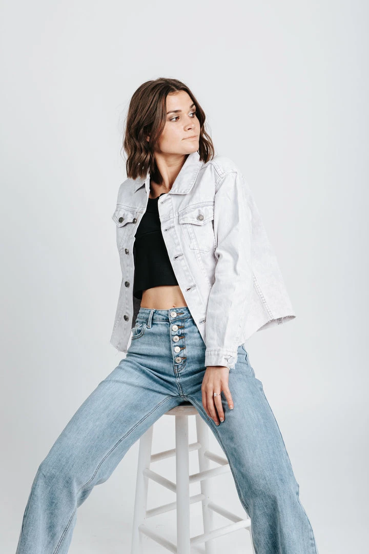 Piper & Scoot Tops The Packer Denim Jacket In Lavender