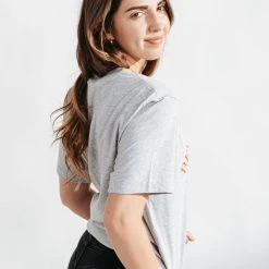 Piper & Scoot The Beverly Hills Graphic Tee In Heather Grey