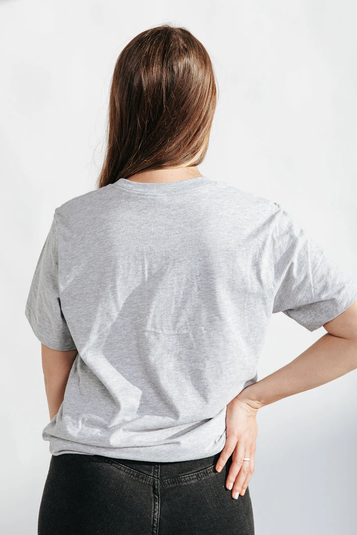 Piper & Scoot The Beverly Hills Graphic Tee In Heather Grey