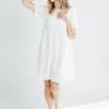 Piper & Scoot The Calloway Eyelet Detail Dress In White