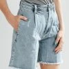 Piper & Scoot The Ervin A-Line Shorts In Denim