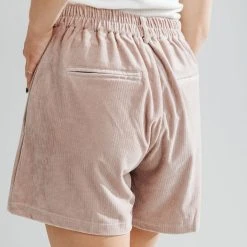 Piper & Scoot Bottoms + Jumpsuits The Tino High Waisted Corduroy Shorts In Dusty Lavender