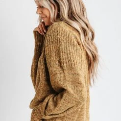 Piper & Scoot Tops The Naja Woven Sweater In Mustard
