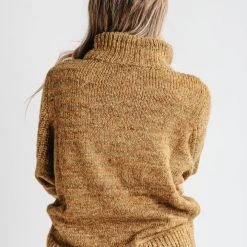Piper & Scoot Tops The Naja Woven Sweater In Mustard