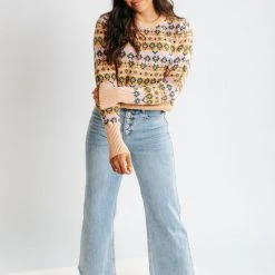 Piper & Scoot The Marko Fair Isle Patterned Sweater In Mustard