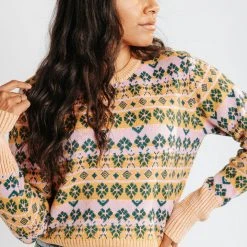 Piper & Scoot The Marko Fair Isle Patterned Sweater In Mustard