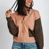 Piper & Scoot The Amelia Button Cardigan In Mauve Tops