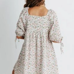 Piper & Scoot The Otis Floral Tunic Dress In Blush Dresses