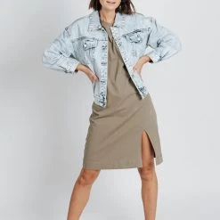 Piper & Scoot The Tyler Casual Dress In Olive