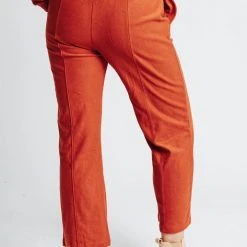 Piper & Scoot Bottoms + Jumpsuits The Woods Textured Trouser In Rust