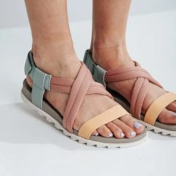 Piper & Scoot Shoes SOREL: Roaming Deacon Sandal In Crushed Blue + Chrome Grey