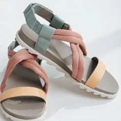 Piper & Scoot Shoes SOREL: Roaming Deacon Sandal In Crushed Blue + Chrome Grey