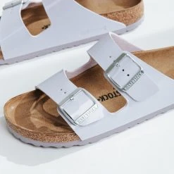 Birkenstock: Arizona Birko-Floor In Purple Fog (Narrow Fit) Shoes