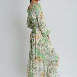 Piper & Scoot: The Kennedy Floral Maxi Dress In Green Dresses
