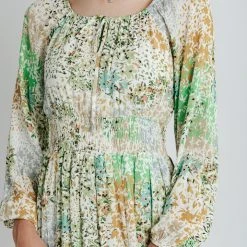 Piper & Scoot: The Kennedy Floral Maxi Dress In Green Dresses