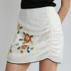 Piper & Scoot The Elmer Embroidered Skirt In Cream