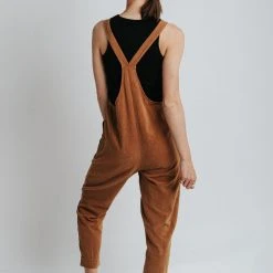 Piper & Scoot: The Truman Pocket Overalls In Camel Bottoms + Jumpsuits