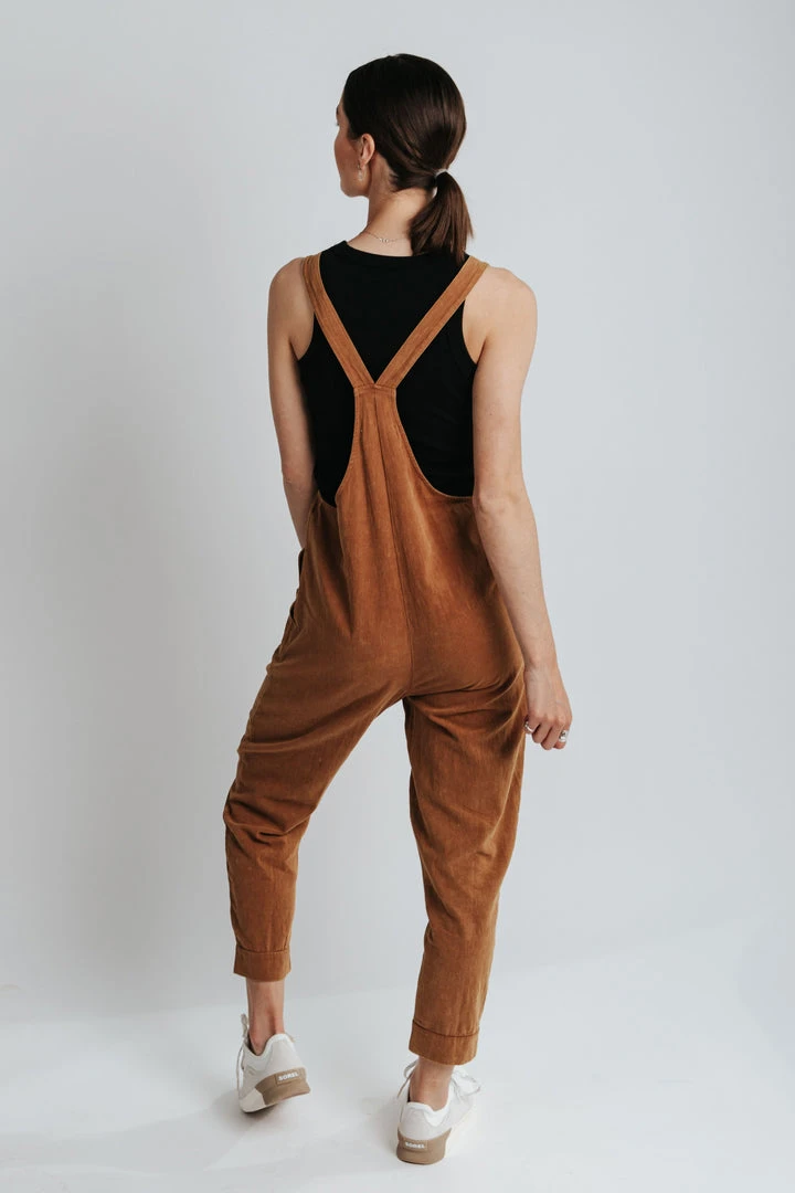 Piper & Scoot: The Truman Pocket Overalls In Camel Bottoms + Jumpsuits