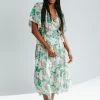 Piper & Scoot The Sawyer Floral Dress In Green