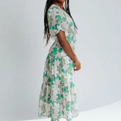 Piper & Scoot The Sawyer Floral Dress In Green