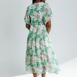 Piper & Scoot The Sawyer Floral Dress In Green