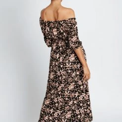 Dresses Piper & Scoot: The Maine Floral Maxi Dress In Black