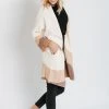 Piper & Scoot The Sean Color Block Open Cardigan In Cream Tops