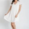 Piper & Scoot The Roberson Tie Detail Dress In White Dresses