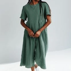Piper & Scoot Bottoms + Jumpsuits The Scout Casual Jumpsuit In Jade