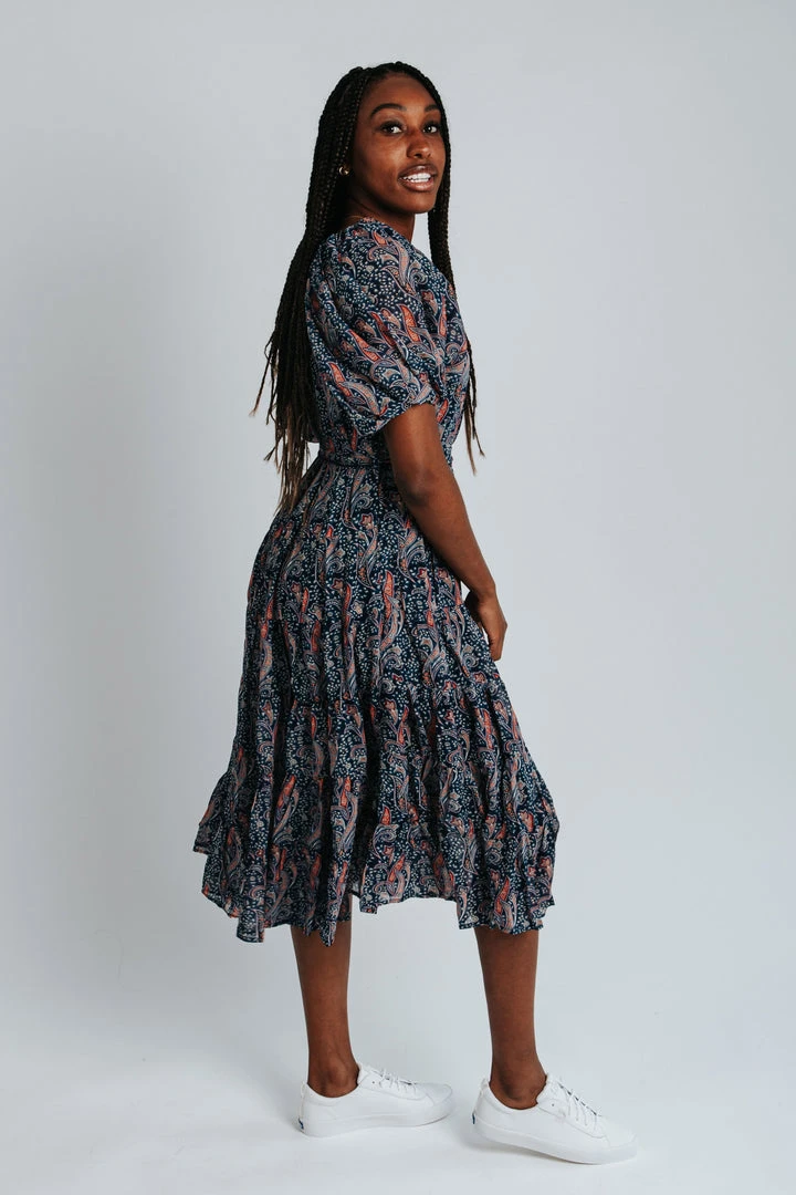 Piper & Scoot Dresses The Adley Belted Detail Dress In Navy