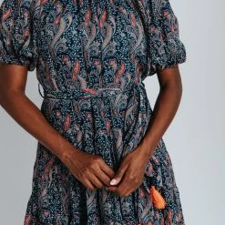 Piper & Scoot Dresses The Adley Belted Detail Dress In Navy