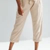 Piper & Scoot The Knox Tie Belt Linen Pants In Taupe