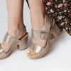 Piper & Scoot Shoes Kork-Ease: San Carlos Sandal In Metallic Gold