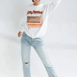 Piper & Scoot The OSU Album Cover Sweatshirt In White