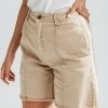 Piper & Scoot The Ervin A-Line Shorts In Tan Bottoms + Jumpsuits