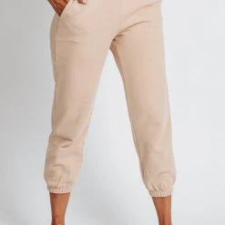 Piper & Scoot Bottoms + Jumpsuits The Kahlo Cozy Jogger In Tan