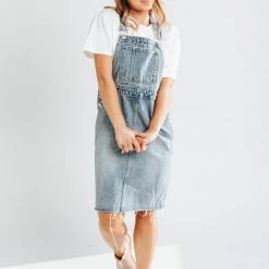 Piper & Scoot Dresses The Higgins Jumper Dress In Denim