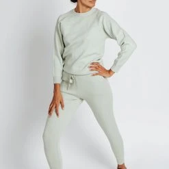 Piper & Scoot The Max Crewneck Sweater In Sage