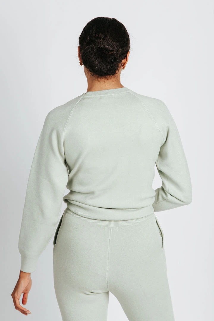 Piper & Scoot The Max Crewneck Sweater In Sage