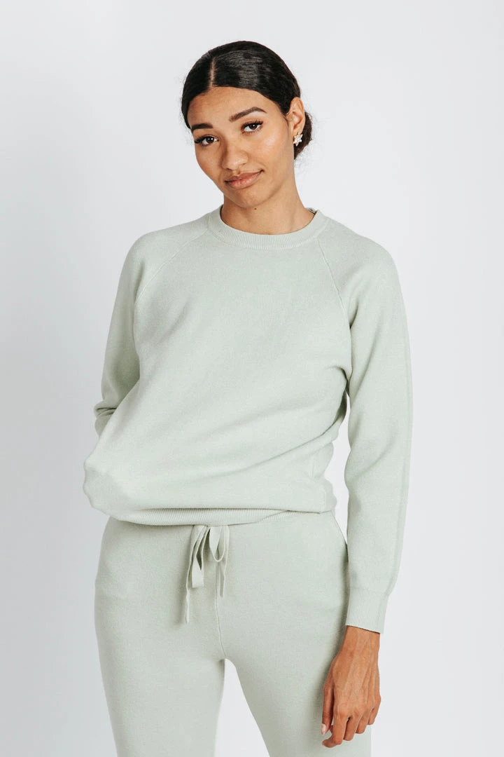 Piper & Scoot The Max Crewneck Sweater In Sage