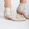 Piper & Scoot Free People: Beau Western Boots In Ivory Floral Shoes