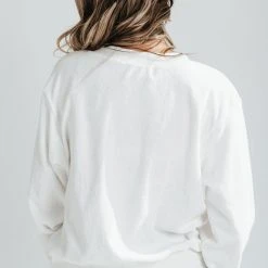 Piper & Scoot Tops The Newport Graphic Sweatshirt In White